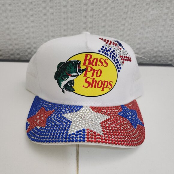 Bass Pro Shops Accessories - Bass Pro Shops Bling Mesh-Back Cap - Patriotic Hat